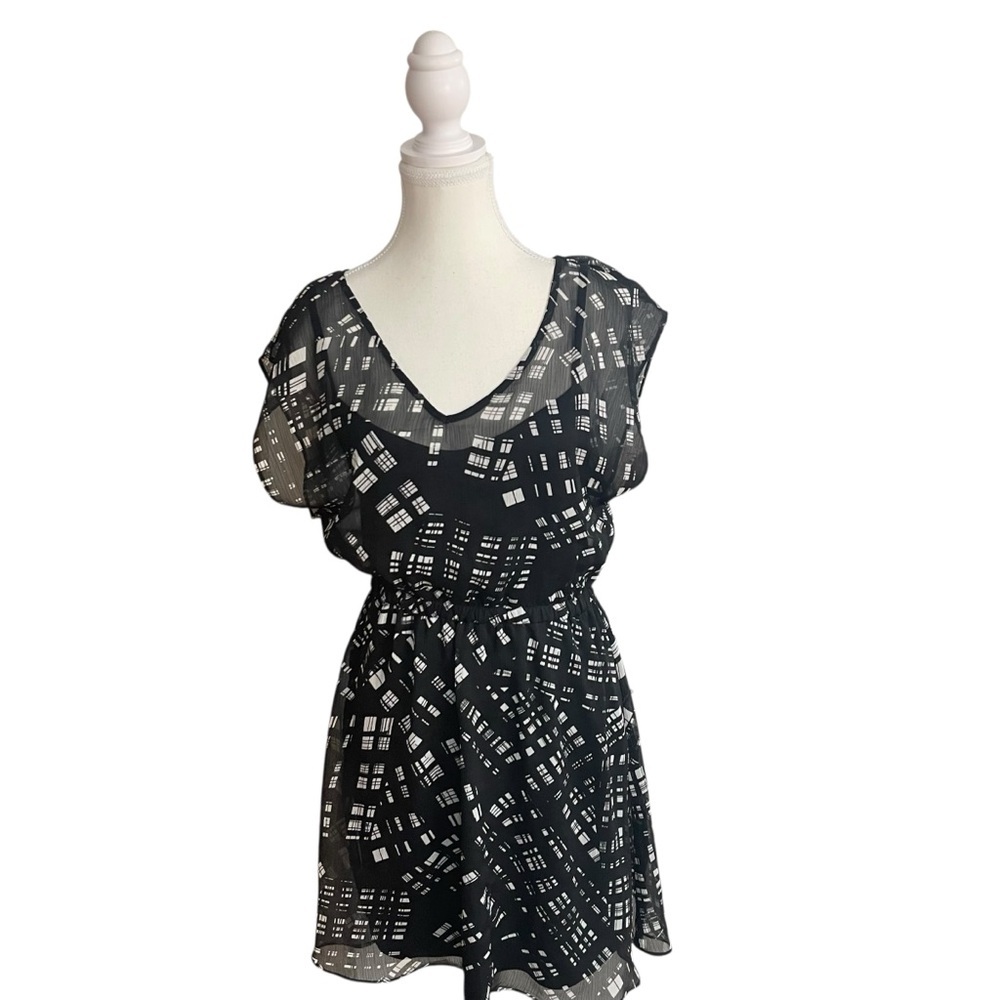 Express Chiffon Mini Dress Black